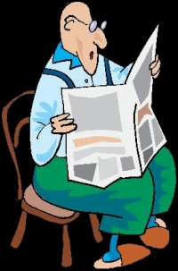 Image from Print Artist Platinum software, version 23, Bonus Graphics CD. missing: ../jpgs/8-print-artist-drawings/READING NEWSPAPER 2.jpg